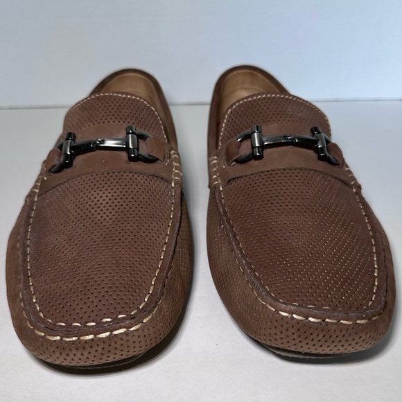 Nordstrom 1901 Perforated Leather Driving Moccasins - Size 10 M - Picture 3 of 9
